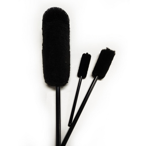 Durable Premium Wool Wheel Brushes Kit Scratch Free Brushes for Rims and Auto Detailing, Rubber Grips