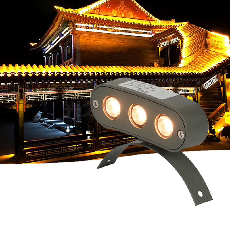 Outdoor Waterproof Curve Corrugated Light Crescent Shaped Flood Lamp 3W 5W 6W Tile Roof Light for Landscape