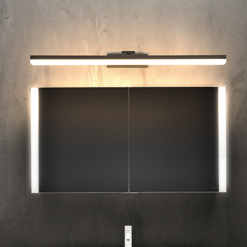 24 inch Black LED Vanity Light Adjustable Modern Bathroom Vanity Mirror Light Fixtures