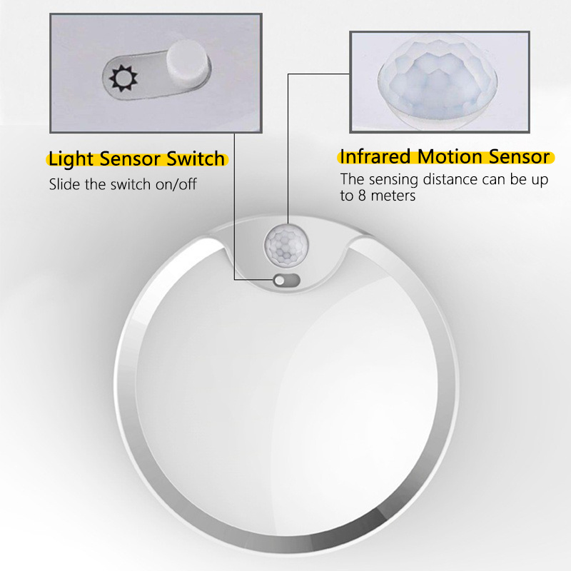 ABS+ PC PIR Human Motion Sensor Ceiling Light Battery Operated Indoor/Outdoor LED Ceiling Lights