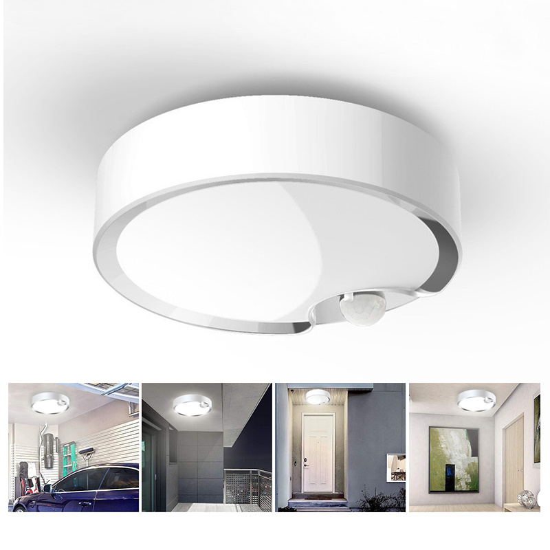 Motion Sensor Ceiling Light Battery Powered Ceiling Light with 400LM 6000K 7.8 Inch Motion Activated Light