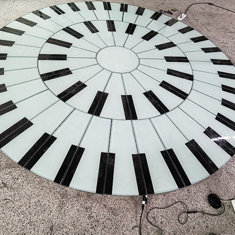 Audio Interaction Programmable RGB Outdoor Interactive LED Dancing Floor Piano