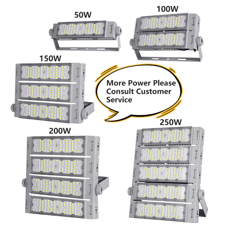 100W 200W 300W 400W 500W 600W 700W 800W 900W Modular LED Flood Lights Spotlight Lamp IP65 Outdoor Football Tunnel Stadium Light