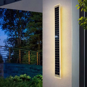 Outdoor Solar Wall Light 20-200cm Long Strip Wall Mounted Lights IP65 Waterproof Garden LED Solar Wall Lamps Outside