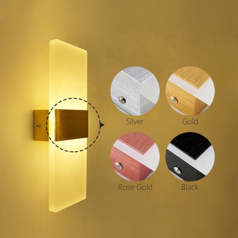 Modern Wall Sconce Led Wall Light Up Down Lighting Cold Warm White Minimalism Indoor Home Room Bedroom Hotel Decoration