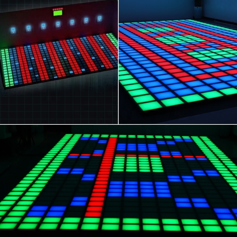 Activate Game Led Floor 30x30cm Interactive Light Active Game Led Floor for Dance Room