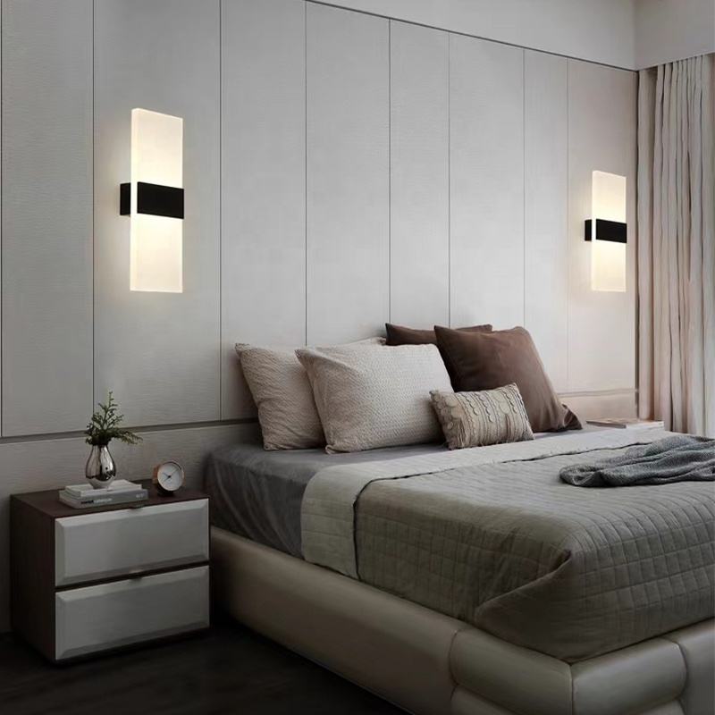 Modern Wall Sconce Led Wall Light Up Down Lighting Cold Warm White Minimalism Indoor Home Room Bedroom Hotel Decoration