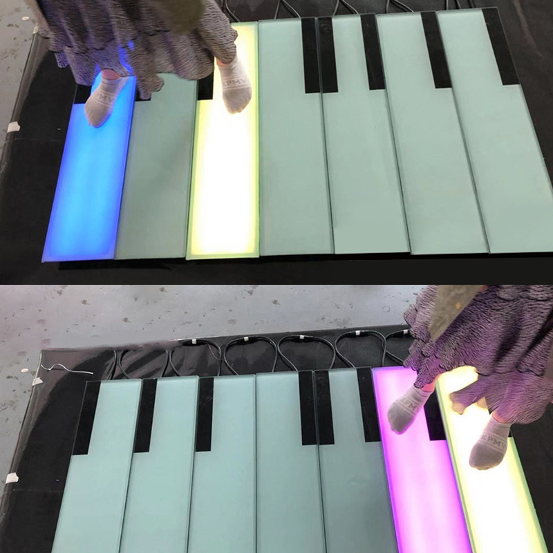 2024 New Design Remote RGB Change Led Dance Giant Floor Piano Light for Outdoor Interactive Event