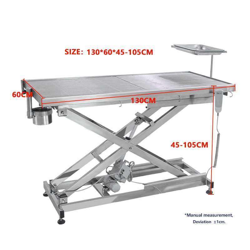 304 Stainless Steel Veterinary Dog Pet Electric Lift Veterinary Operating Table