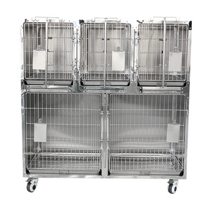 Veterinary stainless steel animal icu treatment pet hotel pet hospital veterinary dog kennel veterinary cages stainless steel