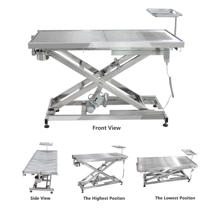 Pet hospital clinic stainless steel 304 portable veterinary operation table