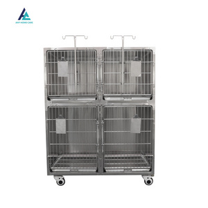 Veterinary clinics & grooming cage banks stainless steel dog and cat kennels cage