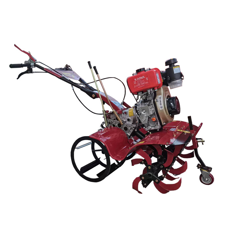 173F All Gear Transmission Four-wheel Drive Mini Power Tiller Cultivator for Paddy Field and Dry Land