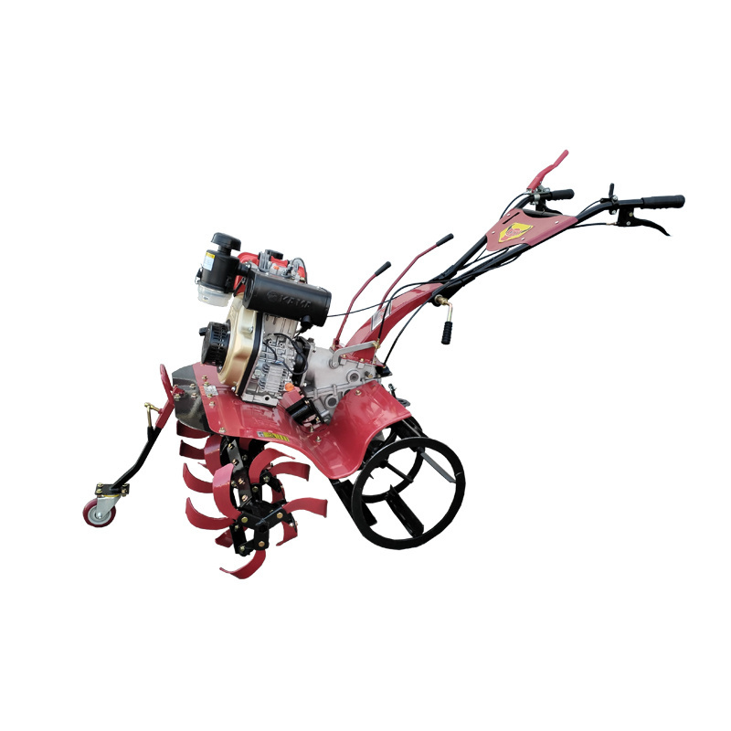 173F All Gear Transmission Four-wheel Drive Mini Power Tiller Cultivator for Paddy Field and Dry Land