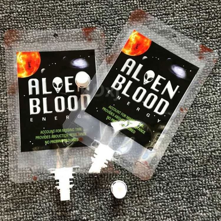 Halloween April Fool's Blood Bag Prank Halloween Blood Bags For Drinks With Jello Shots Jumbo Syringes For Party Favors