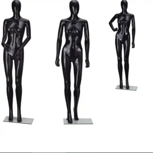 Fashionable abstract glossy black female full body business mannequins Cheap female mannequin dress form