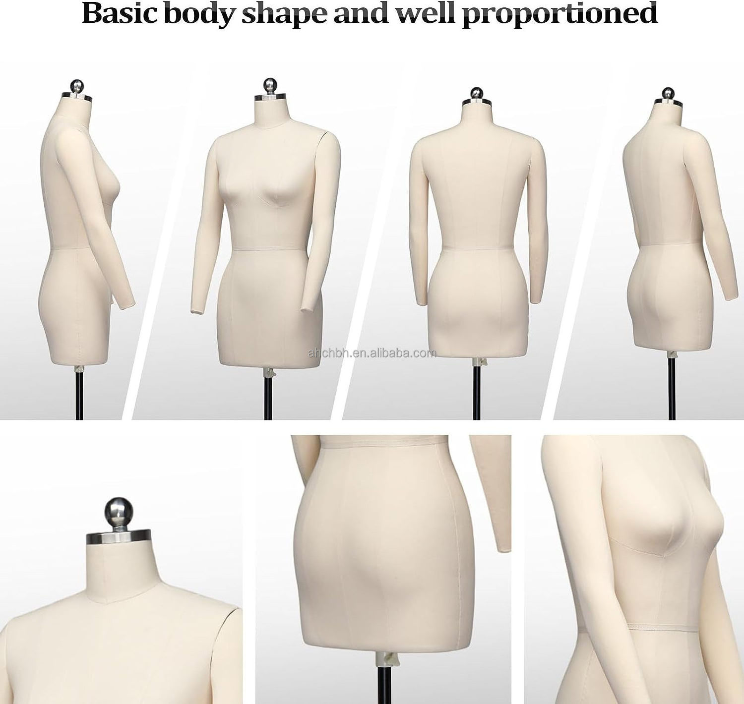 Female Dress Form Mannequin Torso Dress Forms for Sewing rotatable Adjustable Mannequin Body Tailors Dummy Torso with Brake