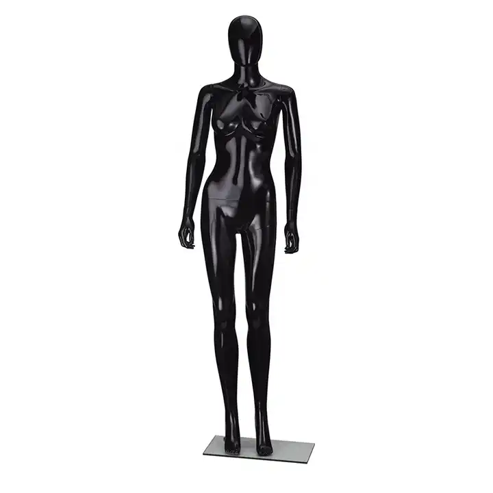 Fashionable abstract glossy black female full body business mannequins Cheap female mannequin dress form