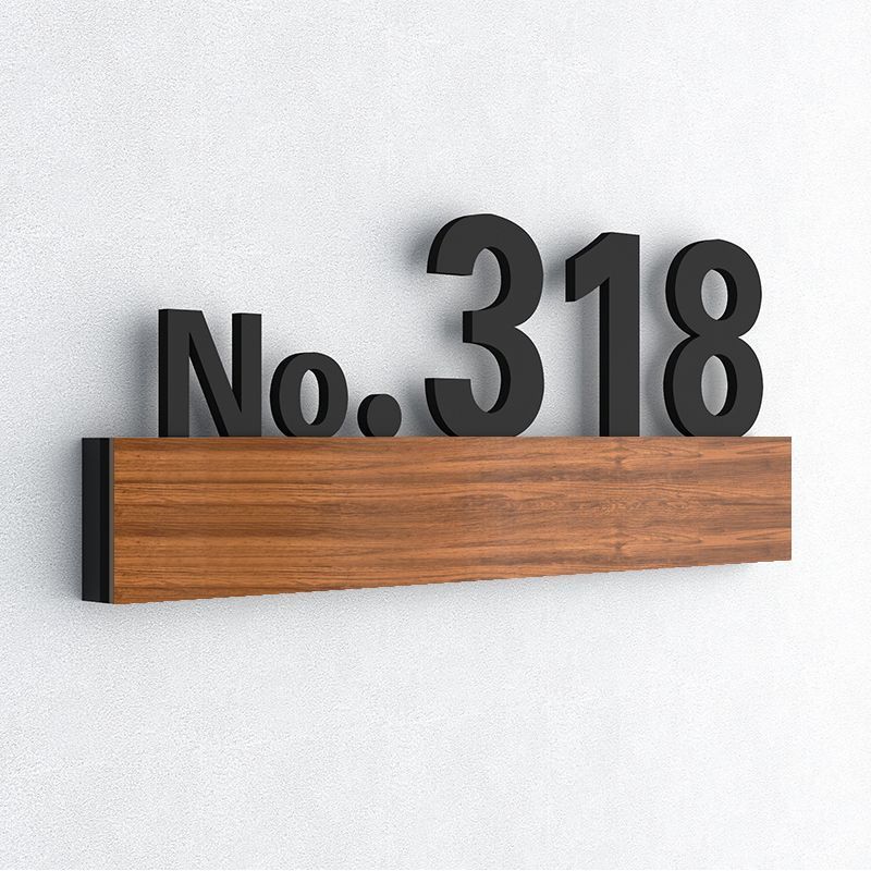 Custom fonts 304 Stainless steel black hotel house room number signs