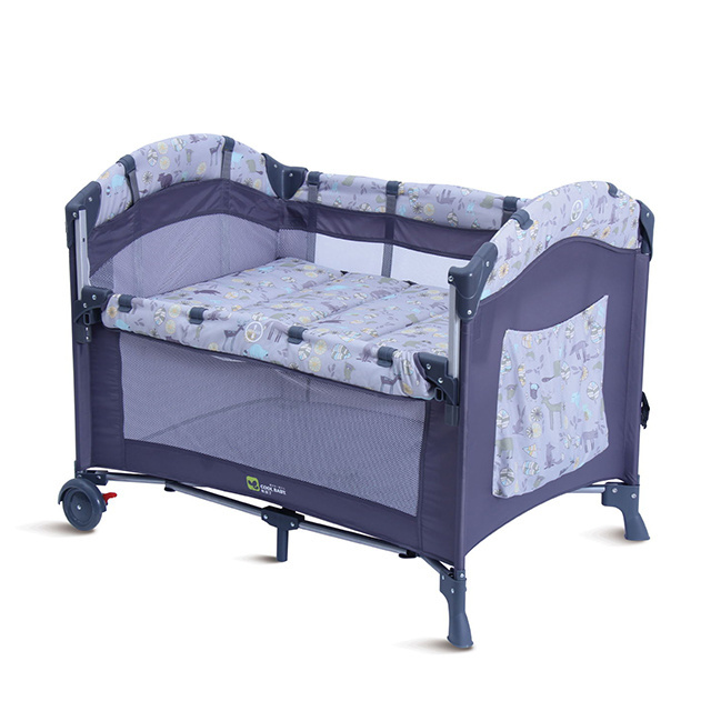 Colorful baby crib/foldable luxury folding baby playpen