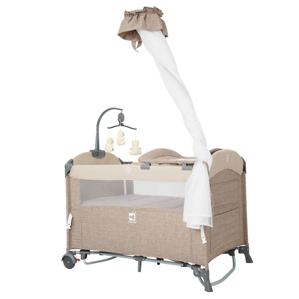 Cool Baby 2024 New Multi-functional Portable Baby Bed with mosquito net and folding system