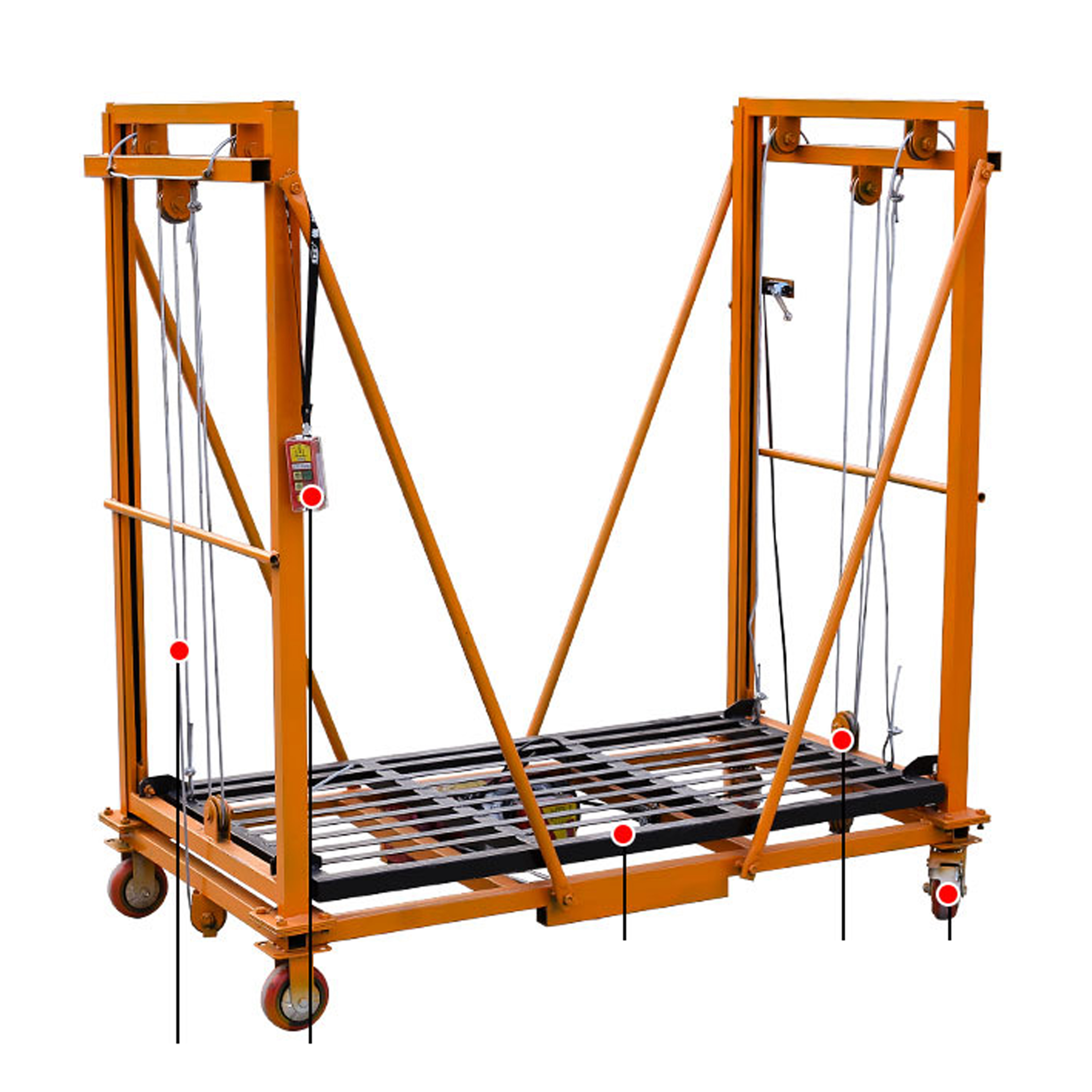 500kg Adjustable Automatic Portable Electric Scaffold 2-6m Lift Platform Safety Elevator