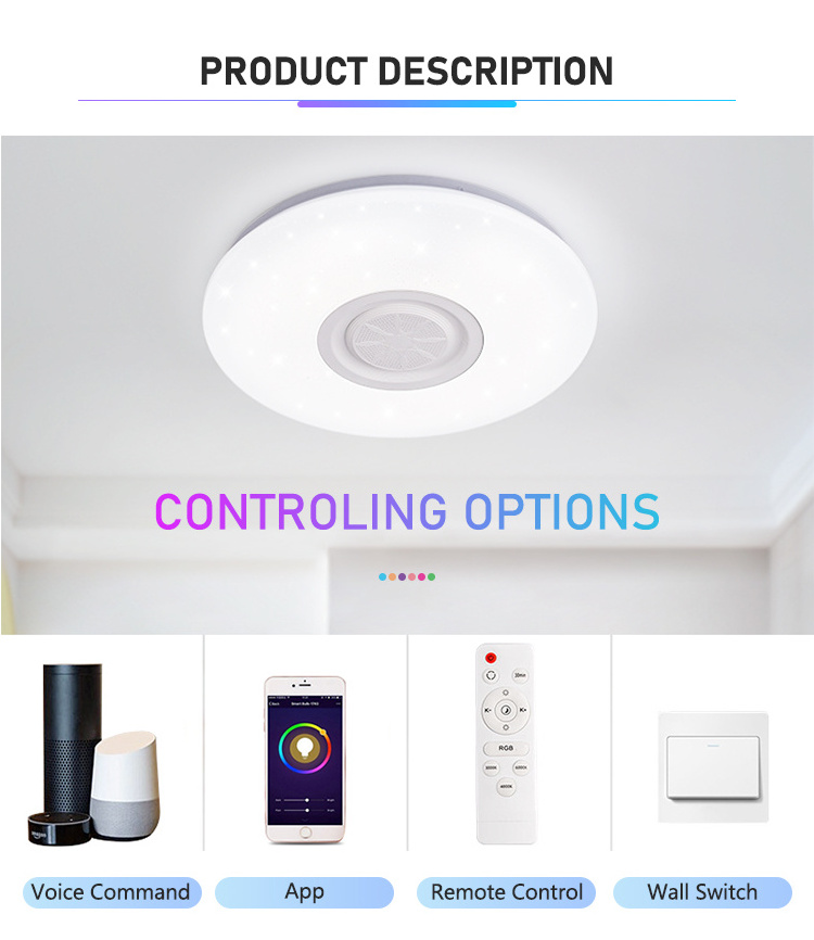 High Quality Smart 60W Music Speaker IR80 RGB Music Led Recessed Ceiling Light Support With APP Control