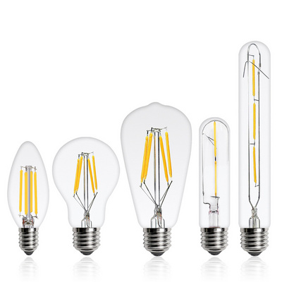 Customized Light LED Filament Bulb E27 E14 2W 4W 6W 8W Clear Retro Edison A60 G45 220v  r bright lamp light Customized Light