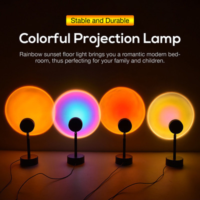 Factory Bedroom Usb RGB  Smart Wifi Bulb  TIKTOK Sunset Lamp Night Light Led Sunset Projection Lamp For Home Decoration