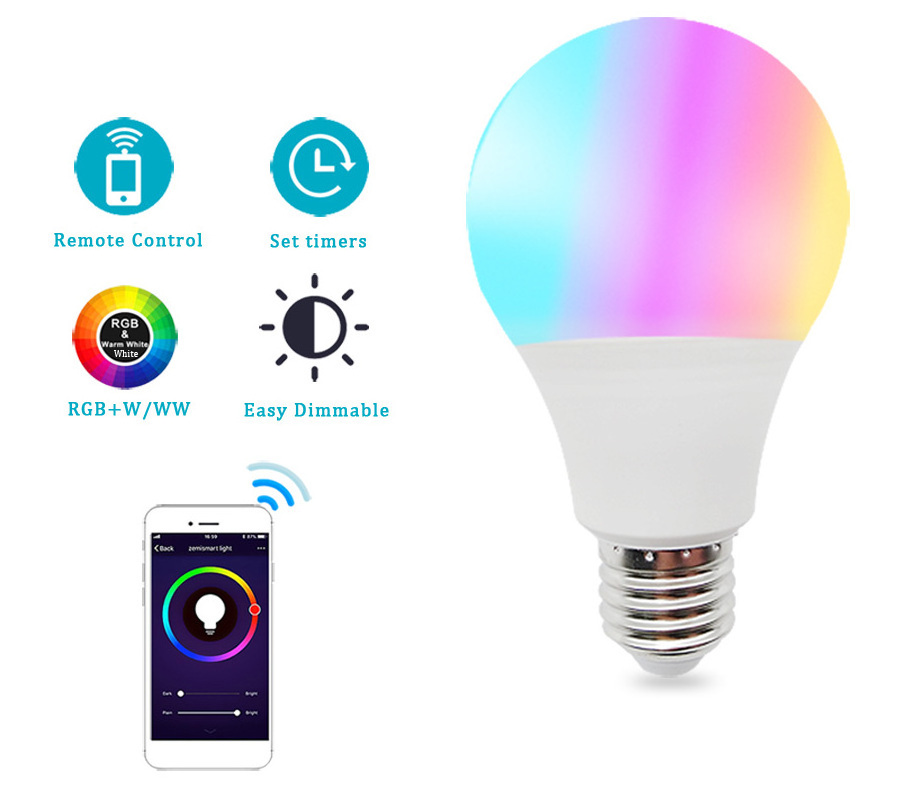 Intelligent color changeable LED music speaker bulb , with remote controller