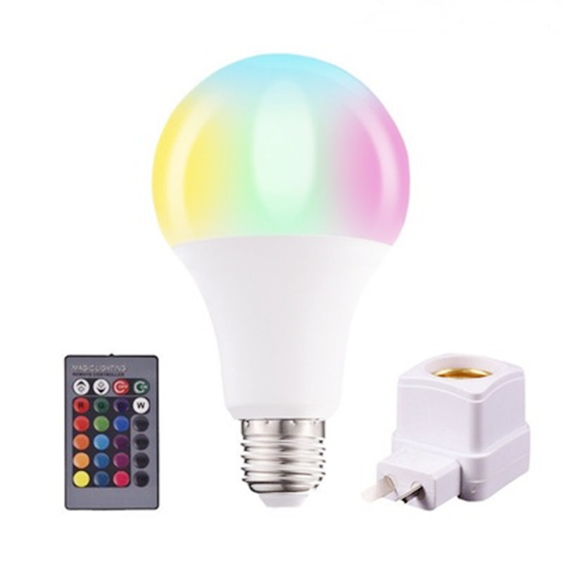 2022 Hot New Style SMD2835 E27 B22 11 Watt A65 Lamp RGB Light Remote Control Smart Dimmable LED Bulb