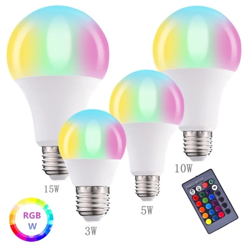 9W E27 E26 B22 Lamp Remote Colourful RGB Light Dimmable Alexa Bombilla Foco Inteligente Wifi Led Smart Bulb light Led