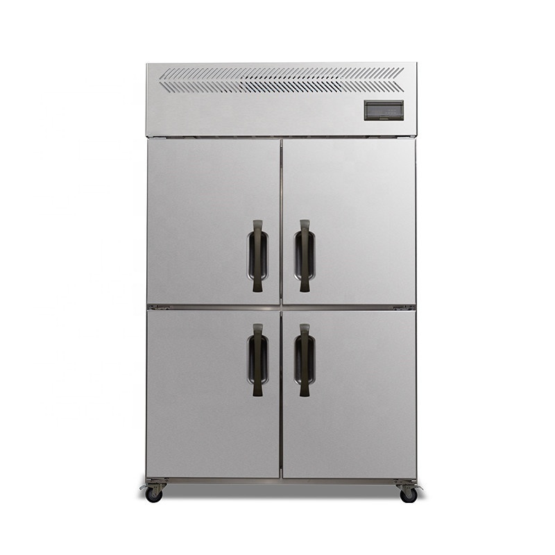 heavy duty stainless steel easy clean reach-in upright style commercial kitchen freezer