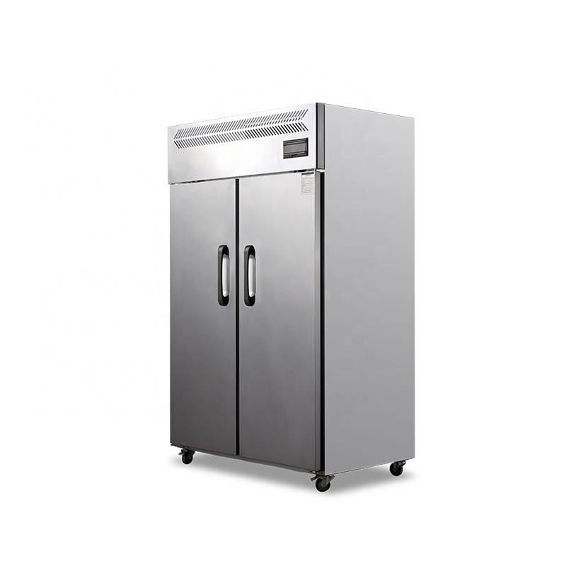 heavy duty stainless steel easy clean reach-in upright style commercial kitchen freezer