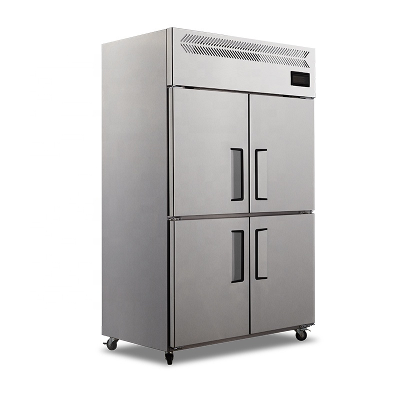 heavy duty stainless steel easy clean reach-in upright style commercial kitchen freezer