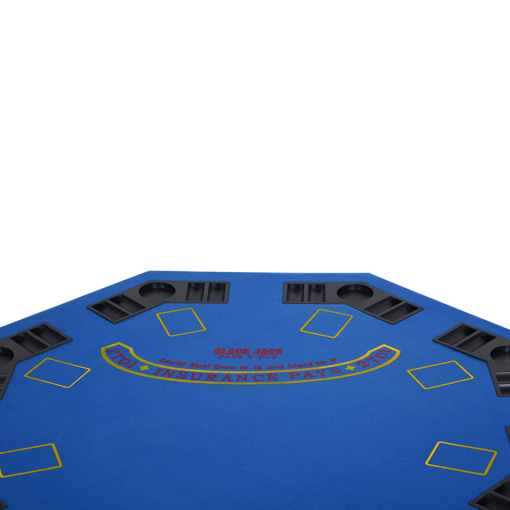 Octagon Texas Poker Table Foldable Black Jack  Gambling Poker Table  for 8 Players