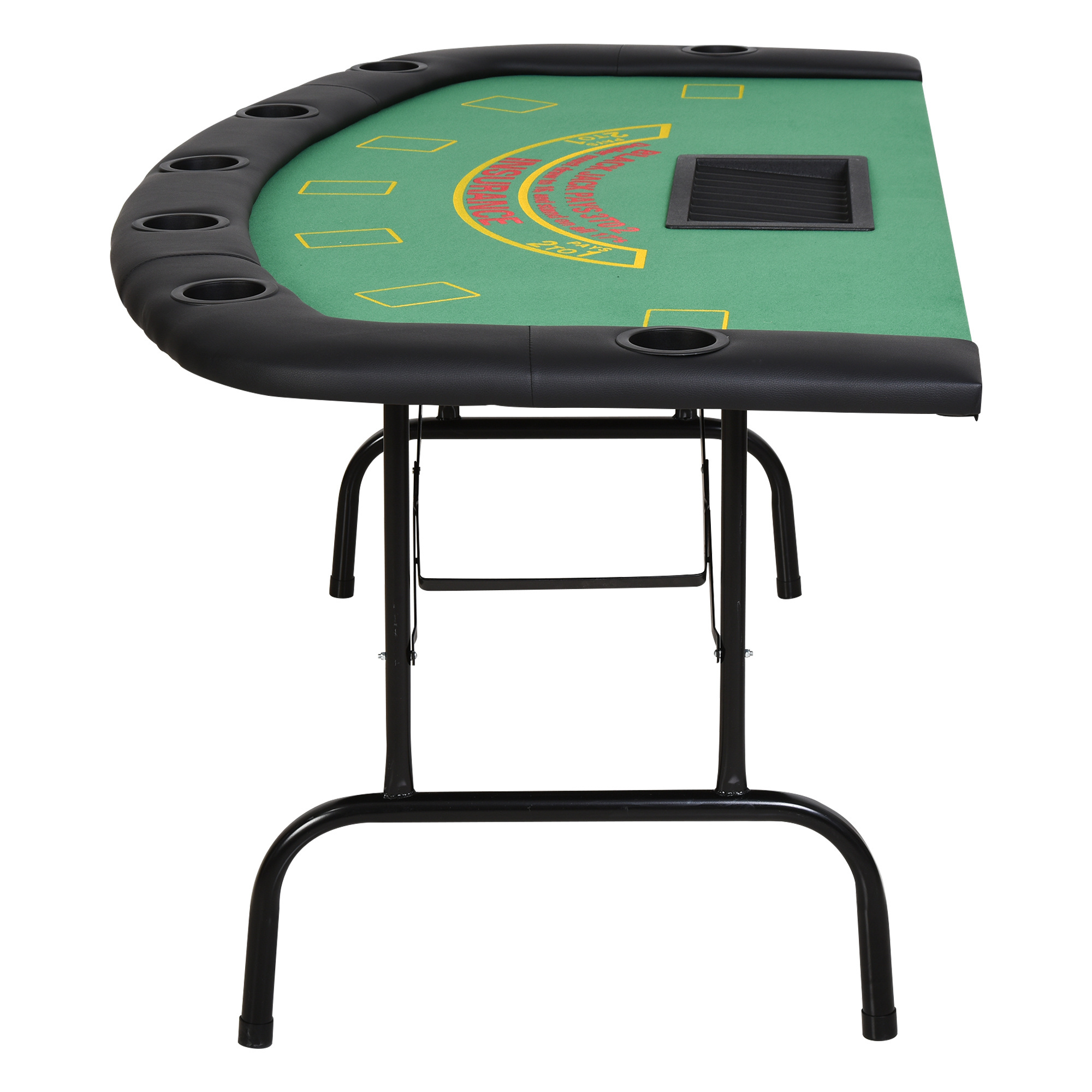 High Quality Texas Hold'em Poker Table 7 Seats Foldable Poker Table with Steel Leg