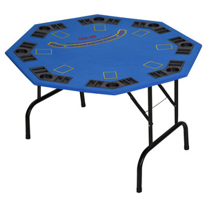 Octagon Texas Poker Table Foldable Black Jack  Gambling Poker Table  for 8 Players