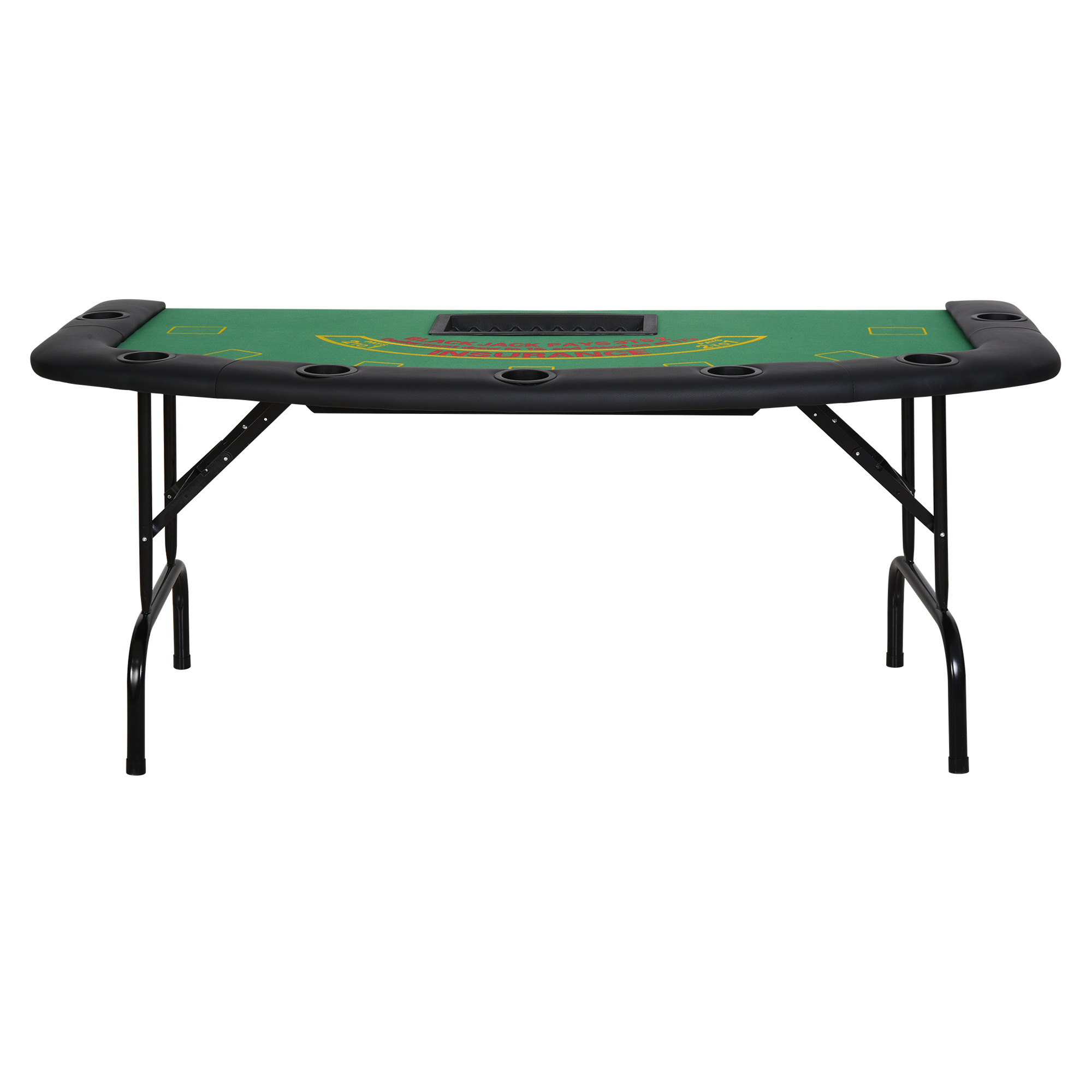 High Quality Texas Hold'em Poker Table 7 Seats Foldable Poker Table with Steel Leg