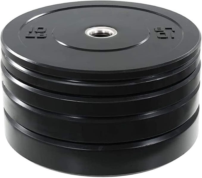 2 inch Bumper Weight Plate with Steel Insert, Free Weight for Strength training, Weightlifting, Home Gym Work out