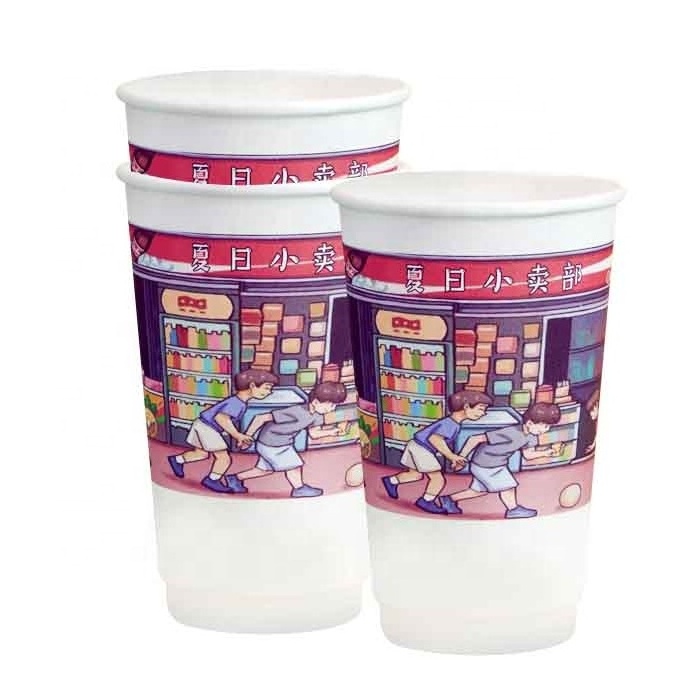 Custom printing high quality 12 OZ ripple paper hot cup and ripple double wall paper cup sleeve machine