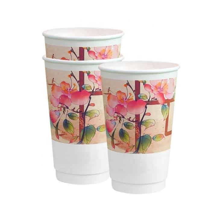 Custom printing high quality 12 OZ ripple paper hot cup and ripple double wall paper cup sleeve machine