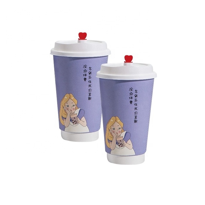 Custom printing high quality 12 OZ ripple paper hot cup and ripple double wall paper cup sleeve machine