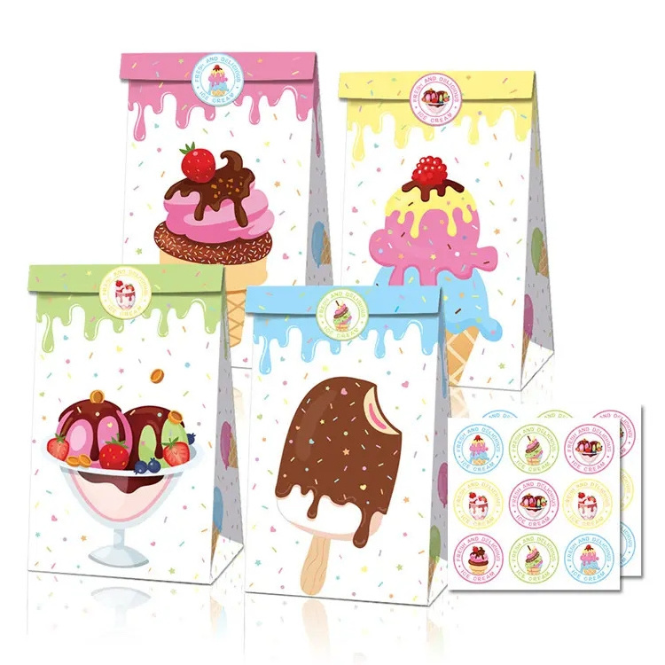 Gift Bags Goodies Cake Candy Treat Decoration Kids Birthday Party Packaging Paper Bags