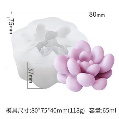 Luxury unique  silicon wax candle molds for candle 3d making custom candle molds flower molds