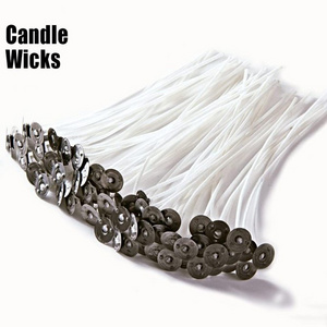 100 Piece Pre-Waxed Cotton  Wicks with Tabs for Mechas Para Velas De Tubo for Tube Candle