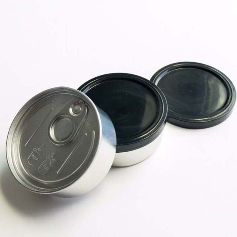 High End Cali Pressitin Tin Tuna Can 73.3*24mm Self Seal Tuna Tins with Lids