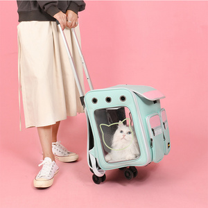 Twinkle 2023 New Arrival Portable Luggage for Dogs Travel with Wheels Out Pet Pull Bag