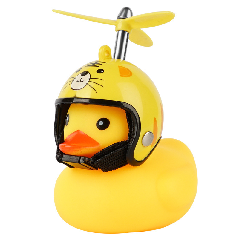 Car Little Yellow Duck Propeller Cartoon Helmet Children Riding Helmet Bicycle Equipment Accessories Car Decoration Accessories