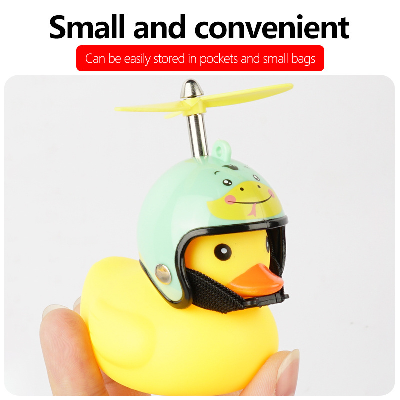 Car Little Yellow Duck Propeller Cartoon Helmet Children Riding Helmet Bicycle Equipment Accessories Car Decoration Accessories